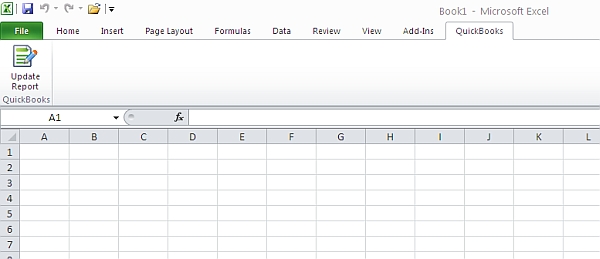 Excel QuickBooks Tab